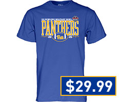 Pitt Panthers Blue Blue 84 2025 Military Bowl Participant Short Sleeve T Shirt