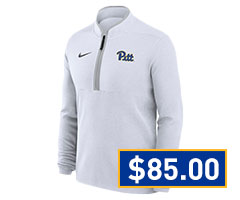 Mens Pitt Panthers White Nike Victory Qtr Zip Pullover