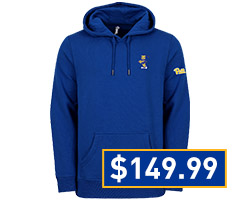 Mens Blue Pitt Panthers Golf Roc Victory Lights Chuncky Crew Two Hit Hooded Sweatshirt